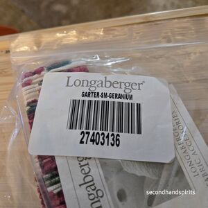 Longaberger Basket Geranium Small Garter  Brand New 27403136
